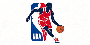 美国国家篮球协会NBA标志 - 篮球运动员剪影