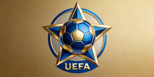 欧洲足球协会联盟UEFA标志 - 星形与足球组合